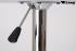 2 x Designer Barstool red padded height adjustable by gas lift action - "Clemens"