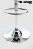 2 x Designer Barstool  white padded height adjustable by gas lift action - "Tom"