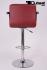 2 x Designer Barstool wine-red height adjustable with padded backrest and removable armrest - "Theo"