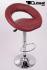 2 x Designer Barstool wine-red padded height adjustable by gas lift action - "Clemens"
