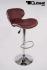 2 x Designer Barstool winered padded height adjustable by gas lift action - "Tom"