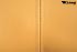 2 x Designer Barstool yellow padded height adjustable by gas lift action - "Clemens"