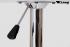 2 x Designer Barstool yellow padded height adjustable by gas lift action - "Clemens"