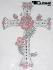 2x Strassmotiv Strass Hotfix Rose und Kreuz 16x23cm Bgelbild Applikation Strasssteine fr Kleidung