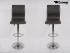 2x Barhocker braun hhenverstellbar mit Rckenlehne 360 drehbar - "Steffen"