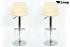 2x Barhocker creme hhenverstellbar und gepolstert - "Clarissa"