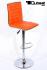 2x Barhocker orange hhenverstellbar mit gepolsterter und abgesteppter Rckenlehne - "Falko"