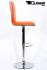 2x Barhocker orange hhenverstellbar mit gepolsterter und abgesteppter Rckenlehne - "Falko"