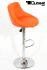 2x Barhocker orange hhenverstellbar und gepolstert - "Clarissa"