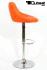 2x Barhocker orange hhenverstellbar und gepolstert - "Clarissa"