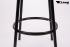 2x Barhocker schwarz Design,B-Ware schwarzer gepolsterter Sitz, drehbar - "Martin"