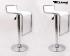 2x Barhocker wei hhenverstellbar mittels Gasdruckfeder mit Design Chromfusttze - "Vanessa"