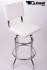 2x Barstool White, padded, chorme "Maik"