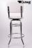 2x Barstool White, padded, chorme "Maik"