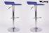 2x Design Barhocker blau hhenverstellbar 360 drehbar - "Sunny"