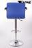 2x Design Barhocker blau hhenverstellbar mit gepolsterter Rckenlehne und abnehmbarer Armlehne - "Theo"