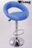 2x Design Barhocker blau plush Stoffbezug hhenverstellbar mit Gasdruckfeder - "Clemens"