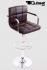 2x Design Barhocker braun hhenverstellbar mit gepolsterter Rckenlehne und abnehmbarer Armlehne -