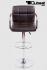 2x Design Barhocker braun hhenverstellbar mit gepolsterter Rckenlehne und abnehmbarer Armlehne -