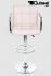 2x Design Barhocker B-WARE creme hhenverstellbar mit gepolsterter Rckenlehne und abnehmbarer Armlehne - "Theo round"
