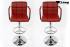 2x Design Barhocker B-WARE weinrot hhenverstellbar mit gepolsterter Rckenlehne und abnehmbarer Armlehne - "Theo round"