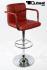 2x Design Barhocker B-WARE weinrot hhenverstellbar mit gepolsterter Rckenlehne und abnehmbarer Armlehne - "Theo round"