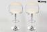 2x Design Barhocker creme in der Hhe verstellbar mittels Gaslift mit Lehne - "Sven"