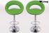 2x Design Barhocker grn gepolstert hhenverstellbar mittels TV-zertifizierter Gasdruckfeder - "Clemens"