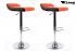 2x Design Barhocker orange schwarz hhenverstellbar 360 drehbar - "Sunny Soft"