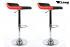 2x Design Barhocker schwarz rot hhenverstellbar 360 drehbar - "Sunny Soft"