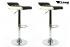 2x Design Barhocker schwarz wei hhenverstellbar 360 drehbar - "Sunny Soft"