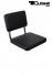 2x Design Barhocker Sitz in schwarz mit gepolsterter Sitzflche und Lehne Hocker Sitz Lehne