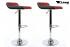 2x Design Barhocker weinrot schwarz hhenverstellbar 360 drehbar - "Sunny Soft"