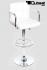 2x Design Barhocker wei hhenverstellbar mit gepolsterter Rckenlehne und abnehmbarer Armlehne -