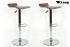 2x Design Barstool wood, height adjustable, seat rotates 360 -