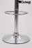 2x Designer Barstool silver padded height adjustable by gas lift action -