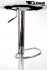 2x Designer Barstool  white REAL LEATHER height adjustable by gas lift action - "Clemens"