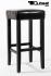 2x Edler Holzbarhocker, Barhocker Holz,  braun Holzgestell schwarz "Ben"