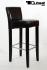 2x Edler Holzbarhocker braun Barhocker Holz Holzgestell B-WARE schwarz mit Lehne "Chris"