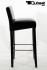 2x Edler Holzbarhocker braun Barhocker Holz Holzgestell B-WARE schwarz mit Lehne "Chris"