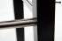 2x Edler Holzbarhocker braun Holzgestell B-WARE schwarz mit Lehne ECHT LEDER "Chris"