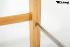 2x Edler Holzbarhocker braun Holzgestell Natur mit verstellbaren Bodengleitern und Lehne Barhocker Holz "Michael"