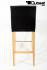 2x Edler Holzbarhocker schwarz Gummibaum Gestell Natur mit Lehne "Michael"