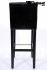 2x Edler Holzbarhocker schwarz Holzgestell Schwarz Barhocker Holz mit verstellbaren Bodengleitern und Rckenlehne "Chris"