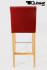 2x Edler Holzbarhocker weinrot Holzgestell Barhocker Holz Natur mit Lehne "Michael"