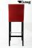 2x Edler Holzbarhocker weinrot Holzgestell Schwarz Barhocker Holz mit Lehne "Michael"
