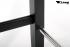 2x Edler Holzbarhocker wei Holzgestell Schwarz mit Lehne "Michael"