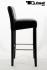 2x Holzbarhocker schwarz Holzgestell B-WARE Schwarz Barhocker Holz mit Lehne "Chris"
