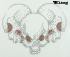 2x Strassmotiv Strass Totenkpfe 16x14 cm Hotfix Bgelbild Applikation Strasssteine fr Kleidung