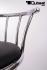 4x Barstool Black Design, Black Padded Seat "Martin"